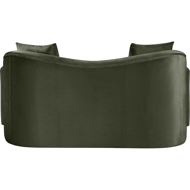 Meridian Furniture Destin Green Velvet Loveseat