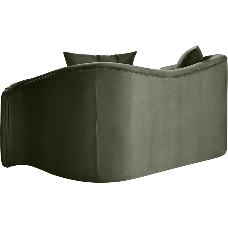 Meridian Furniture Destin Green Velvet Loveseat
