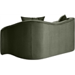 Meridian Furniture Destin Green Velvet Loveseat
