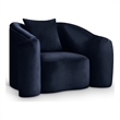 Meridian Furniture Destin Navy Velvet Accent Chair