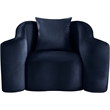 Meridian Furniture Destin Navy Velvet Accent Chair