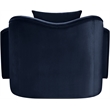 Meridian Furniture Destin Navy Velvet Accent Chair