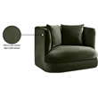 Meridian Furniture Alder Green Velvet Accent Chair