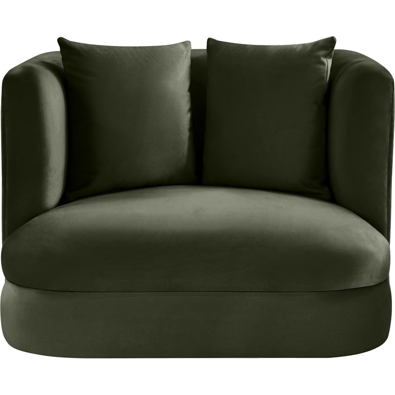 Meridian Furniture Alder Green Velvet Accent Chair
