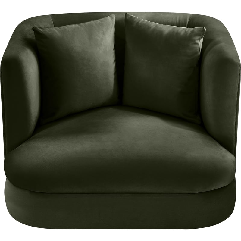Meridian Furniture Alder Green Velvet Accent Chair