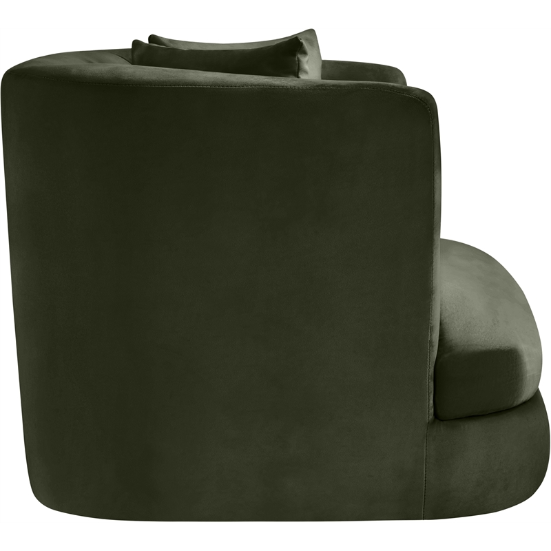 Meridian Furniture Alder Green Velvet Accent Chair