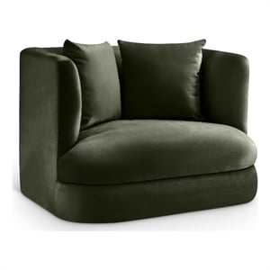 Meridian Furniture Alder Green Velvet Accent Chair