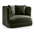 Meridian Furniture Alder Green Velvet Accent Chair