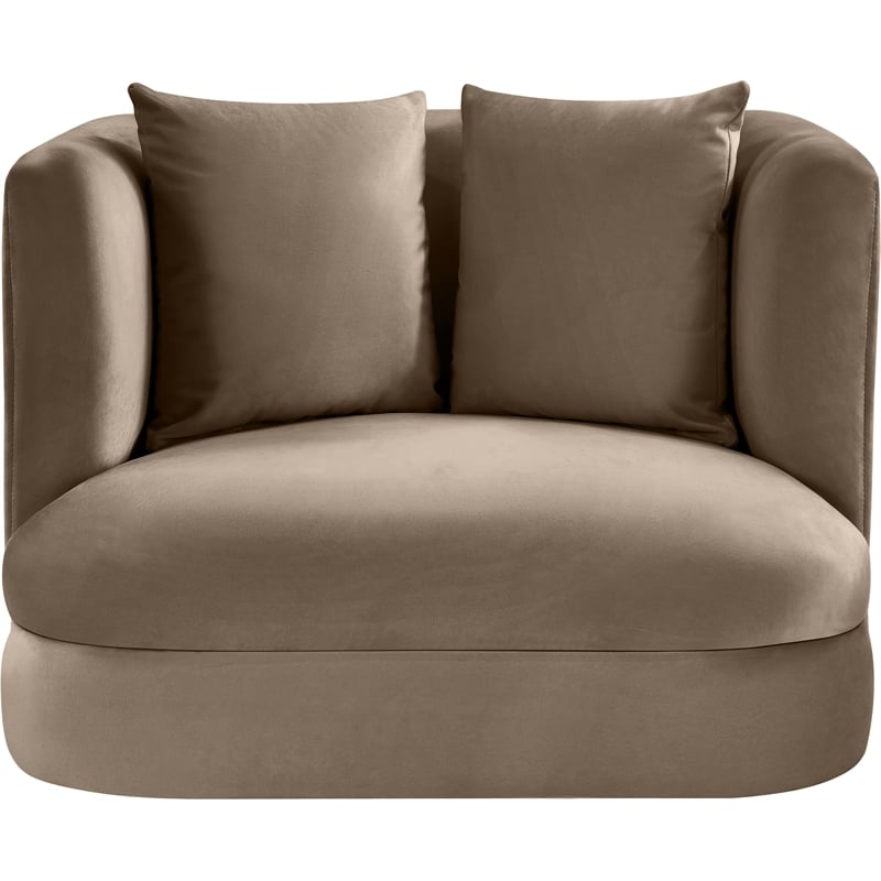 Meridian Furniture Alder Taupe Velvet Accent Chair