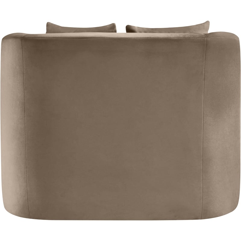 Meridian Furniture Alder Taupe Velvet Accent Chair