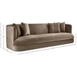 Meridian Furniture Alder Taupe Velvet Sofa