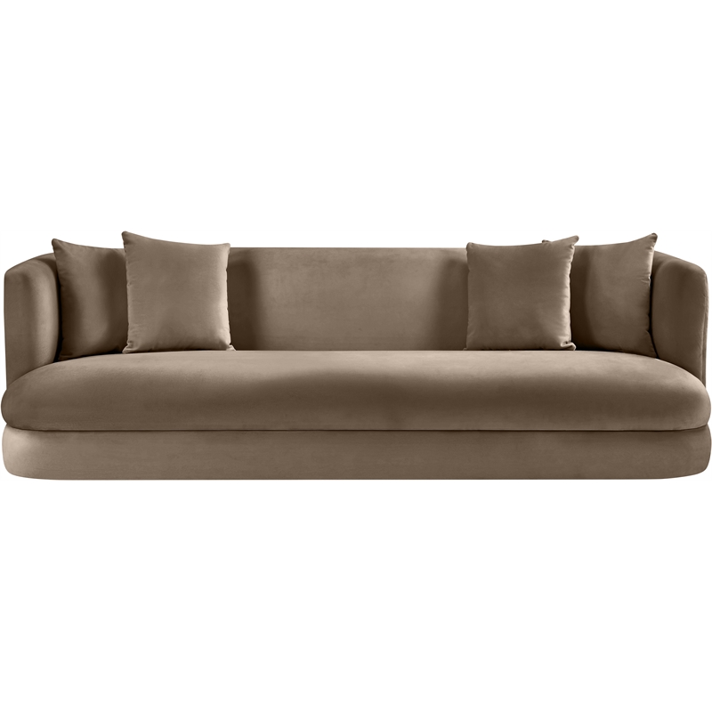 Meridian Furniture Alder Taupe Velvet Sofa