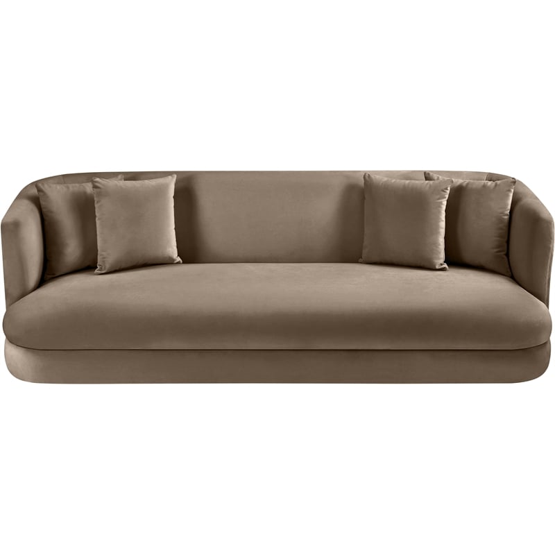 Meridian Furniture Alder Taupe Velvet Sofa