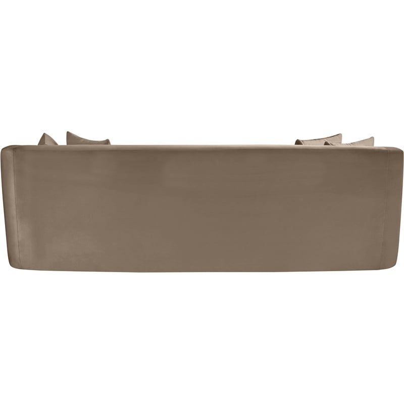Meridian Furniture Alder Taupe Velvet Sofa