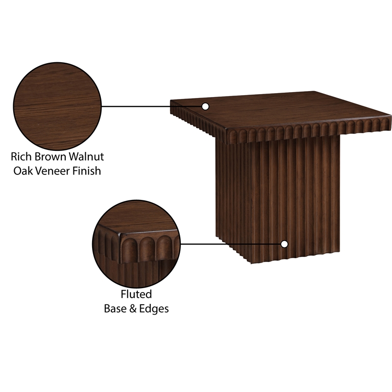 Meridian Furniture Spencer Brown Oak Veneer Coffee Table