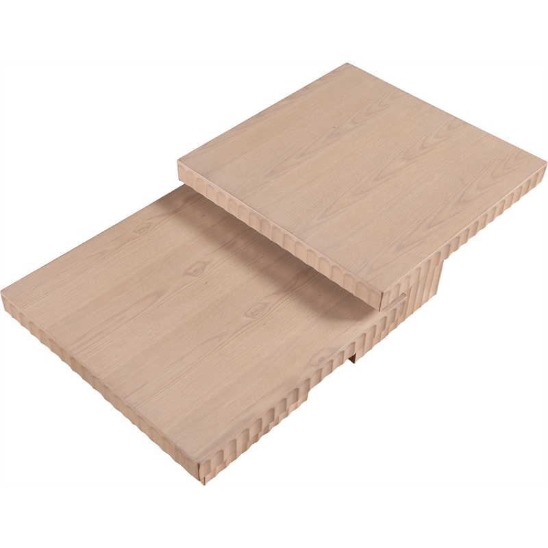 Meridian Furniture Spencer 2-Piece Natural Oak Veneer Coffee Table