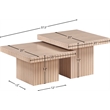 Meridian Furniture Spencer 2-Piece Natural Oak Veneer Coffee Table