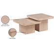 Meridian Furniture Spencer 2-Piece Natural Oak Veneer Coffee Table