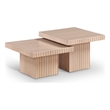 Meridian Furniture Spencer 2-Piece Natural Oak Veneer Coffee Table