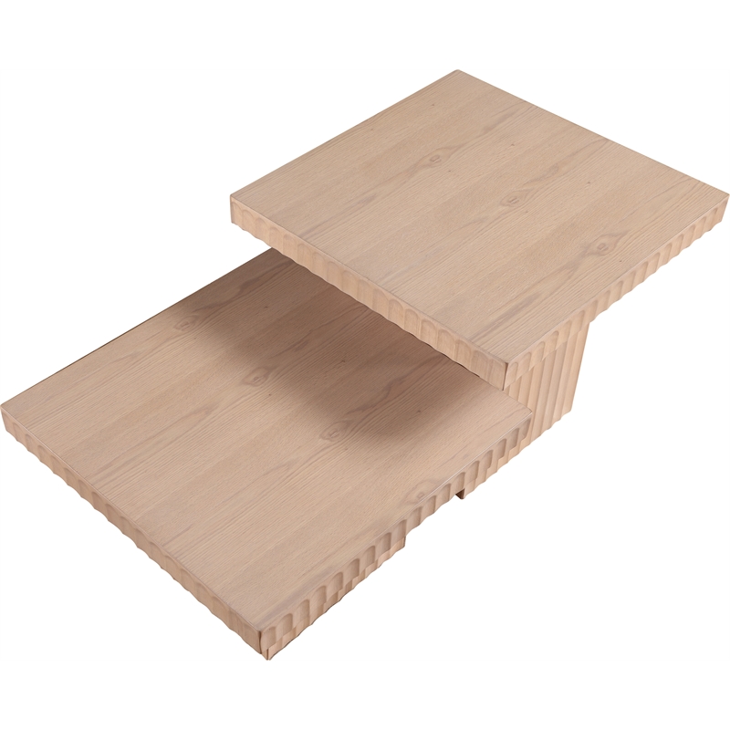 Meridian Furniture Spencer 2-Piece Natural Oak Veneer Coffee Table