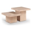 Meridian Furniture Spencer 2-Piece Natural Oak Veneer Coffee Table
