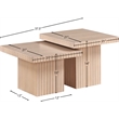 Meridian Furniture Spencer 2-Piece Natural Oak Veneer Coffee Table