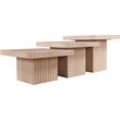 Meridian Furniture Spencer 3-Piece Natural Oak Veneer Coffee Table