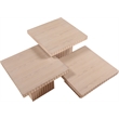 Meridian Furniture Spencer 3-Piece Natural Oak Veneer Coffee Table