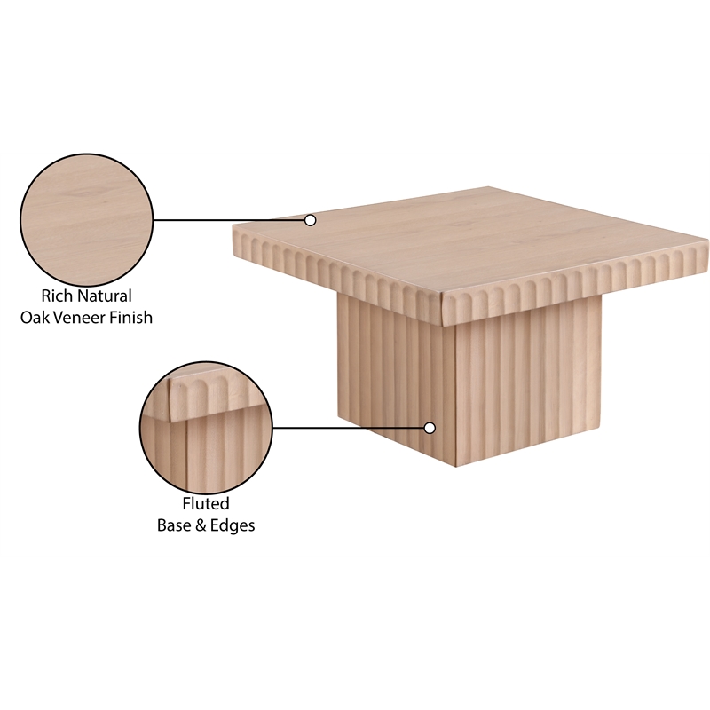 Meridian Furniture Spencer Natural Oak Veneer Coffee Table