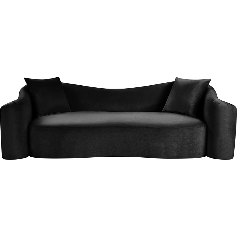 Meridian Furniture Destin Black Velvet Sofa