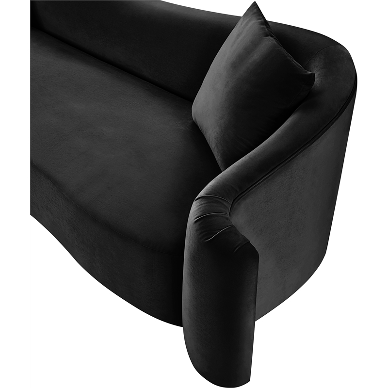 Meridian Furniture Destin Black Velvet Sofa