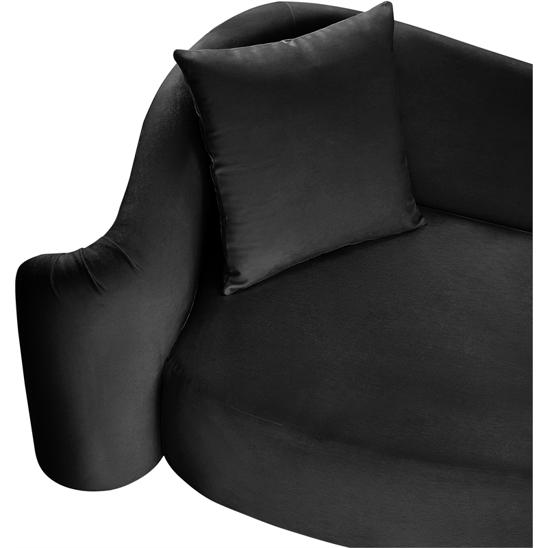 Meridian Furniture Destin Black Velvet Sofa