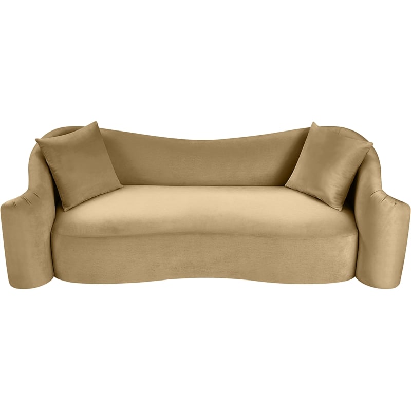 Meridian Furniture Destin Camel Velvet Sofa