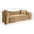 Meridian Furniture Destin Camel Velvet Sofa