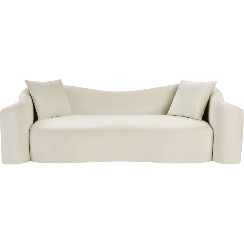 Meridian Furniture Destin Cream Velvet Sofa