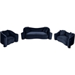 Meridian Furniture Destin Navy Velvet Sofa