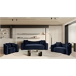 Meridian Furniture Destin Navy Velvet Sofa