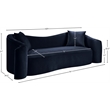 Meridian Furniture Destin Navy Velvet Sofa