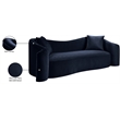 Meridian Furniture Destin Navy Velvet Sofa