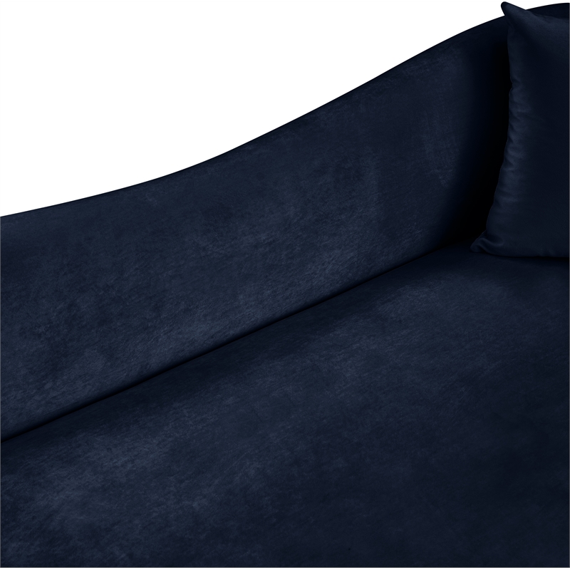 Meridian Furniture Destin Navy Velvet Sofa