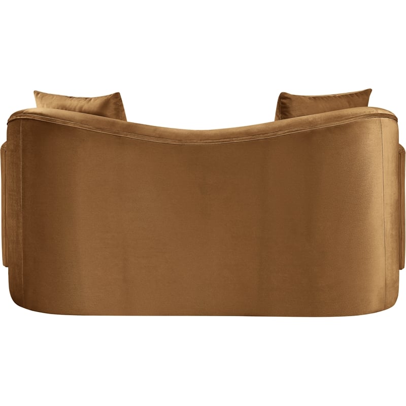 Meridian Furniture Destin Saddle Velvet Loveseat