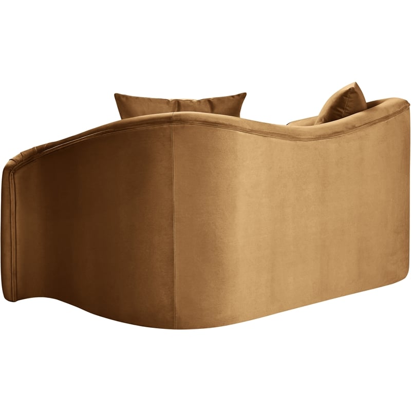 Meridian Furniture Destin Saddle Velvet Loveseat