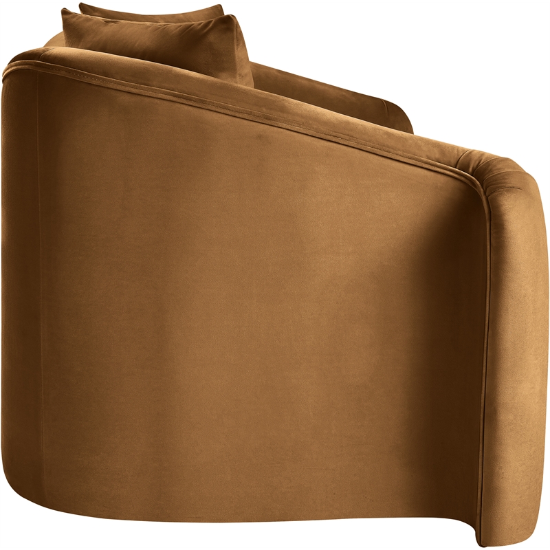 Meridian Furniture Destin Saddle Velvet Loveseat
