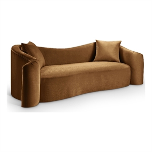 Meridian Furniture Destin Saddle Velvet Sofa