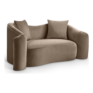 Meridian Furniture Destin Taupe Velvet Loveseat