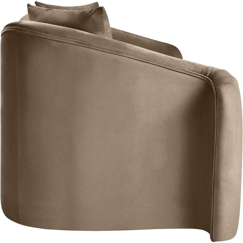 Meridian Furniture Destin Taupe Velvet Loveseat