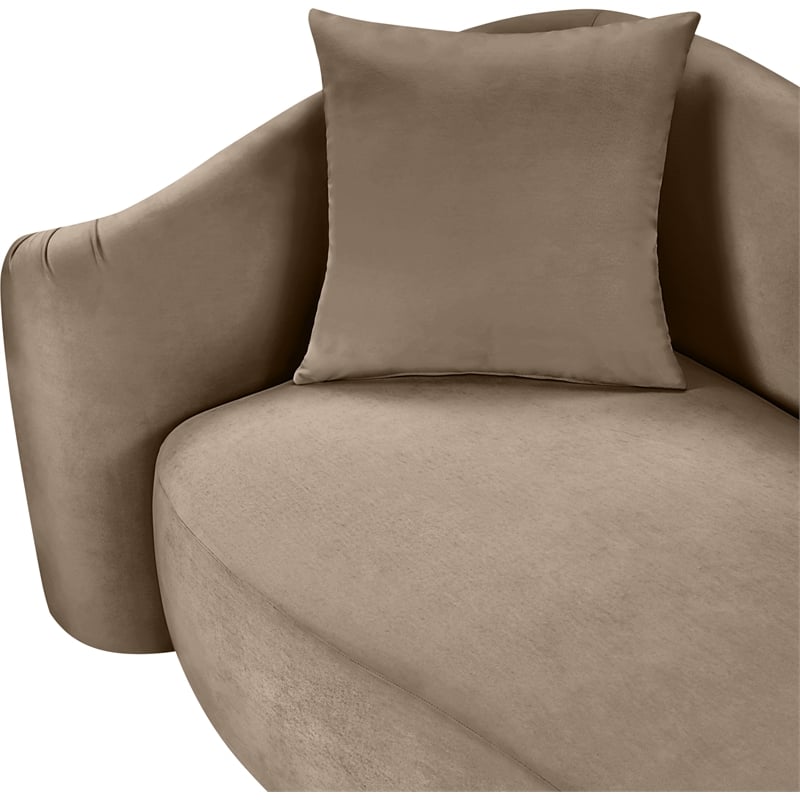Meridian Furniture Destin Taupe Velvet Loveseat