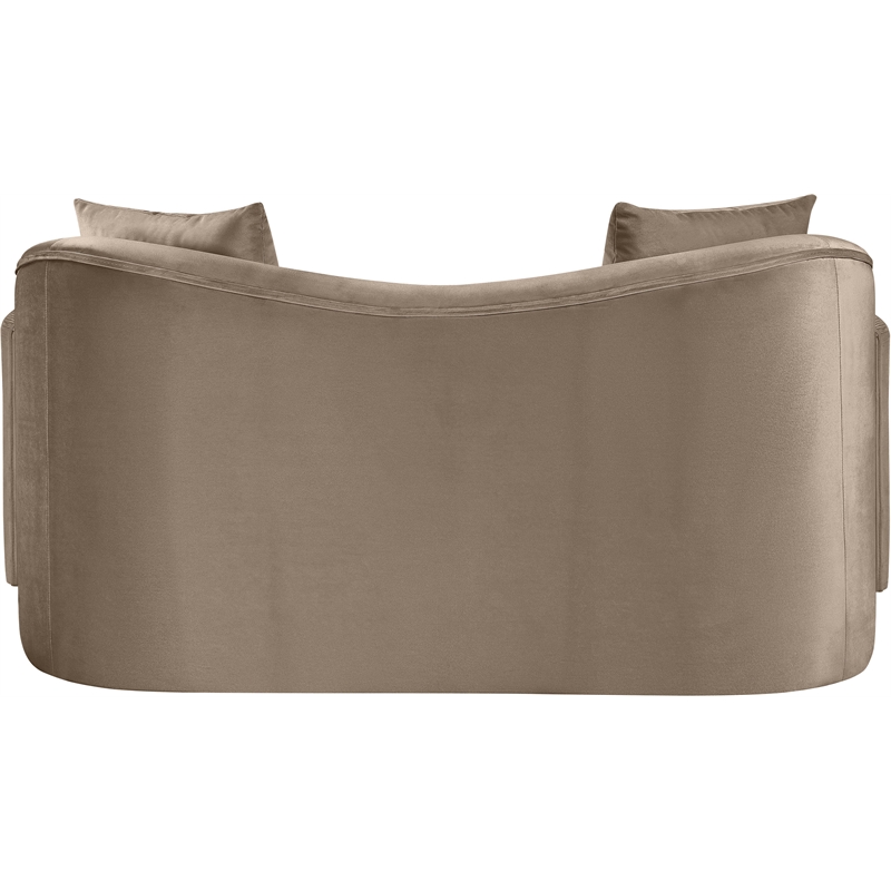 Meridian Furniture Destin Taupe Velvet Loveseat