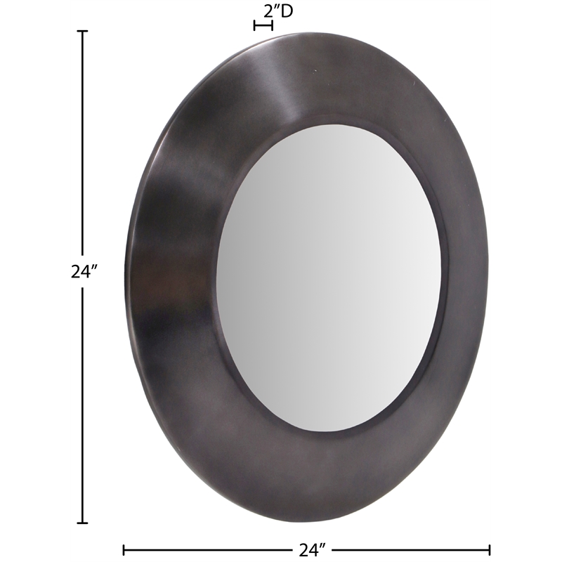 Meridian Furniture Sphere Black Iron Framed Mirror