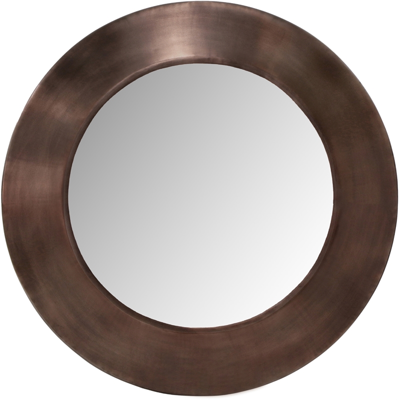 Meridian Furniture Sphere Brown Iron Framed Mirror